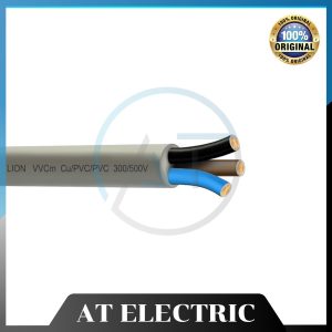 Dây điện tròn mềm 3 lõi, ruột đồng Lion VVCm 3×1.5mm2 (3×30/0.25) – 300/500V