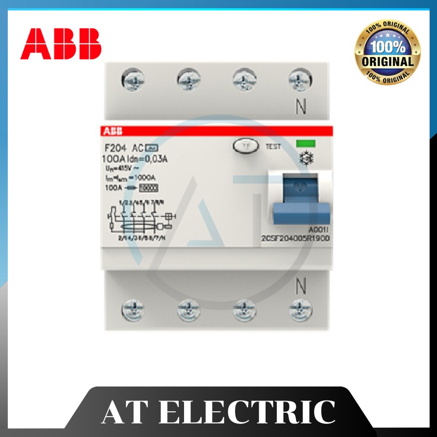 RCCB ABB F204 AC-100/0.03 IEC