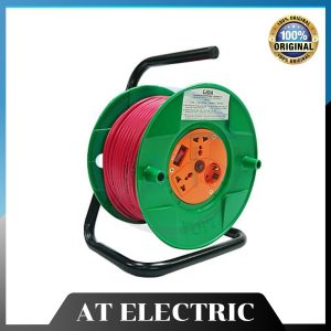 Ổ cắm kéo dài quay tay kiểu Rulo to LiOA QT50-2-15A 50m x 2 15A